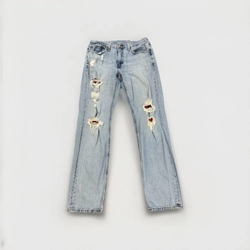 Levi's 541 Jeans Mens 34x34 Blue Rinse Denim Zip Fly Patches